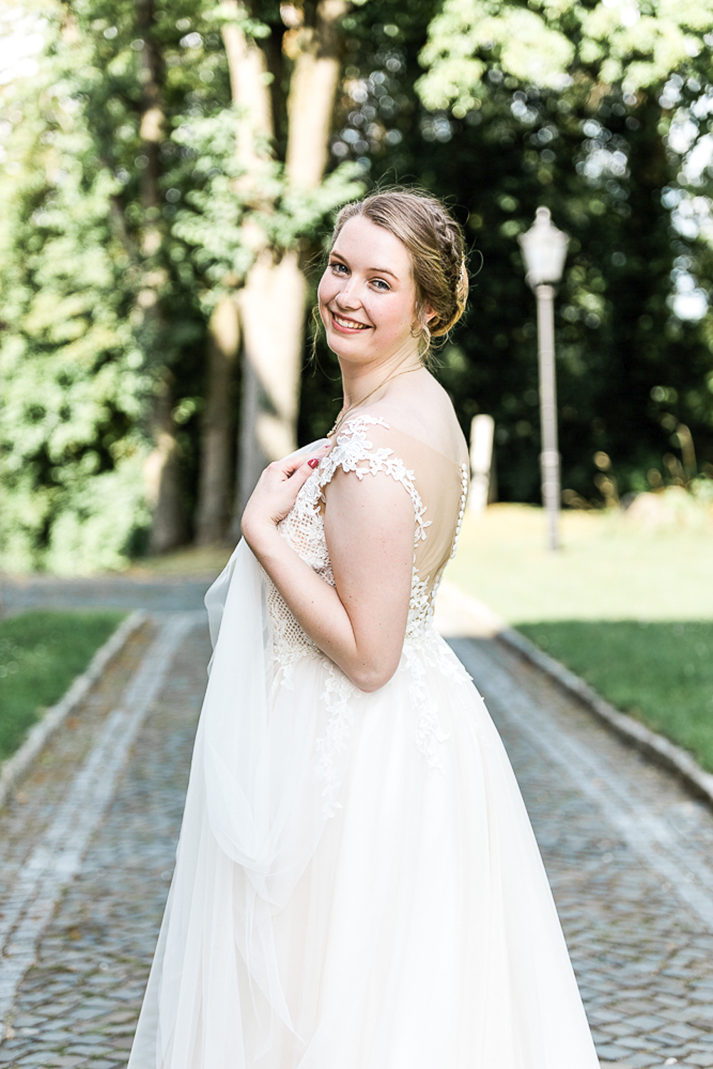 braut mit Brautkleid Hochzeitsfotograf hannover